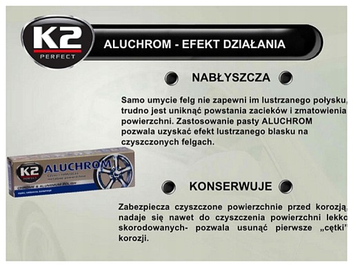 HLINÍKOVÁ ALUCHROM K2 LEŠTIACA PASTA PRE CHROM A E