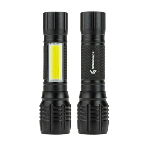 Výkonná nabíjateľná LED taktická baterka + ZOOM