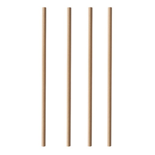 Hnedá papierová slamka 20 cm Čistá 100 ks.