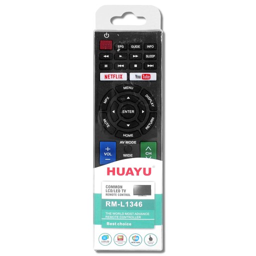 UNIVERZÁLNE DIAĽKOVÉ OVLÁDANIE PRE LCD TV SHARP NETFLIX YT