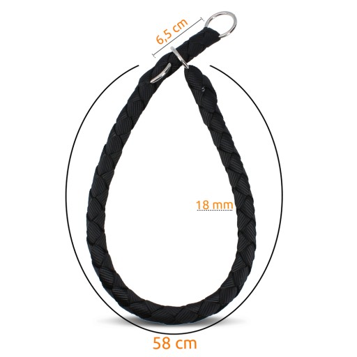 Obojok Cavo, L–XL: 52–60 cm/Ø 18 mm, čierny