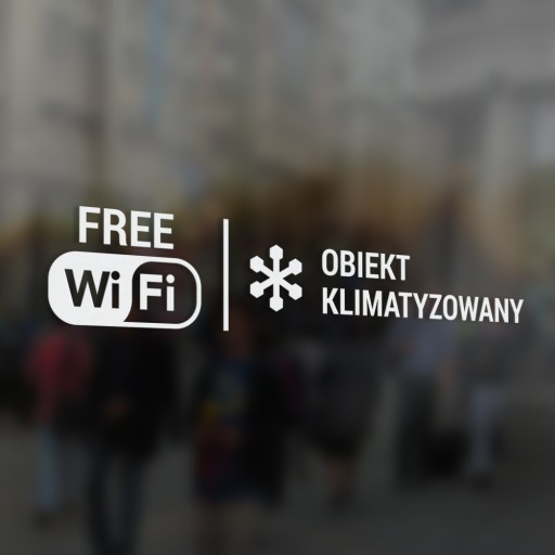 Bezplatná nálepka Wi-Fi - Klimatizované zariadenie 6x30