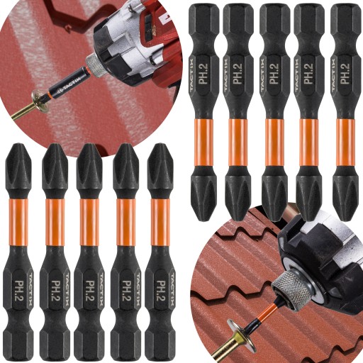 NÁRAZOVÉ HROTY PH2 50MM 10 ks ZÁSOBNÍK TACTIX