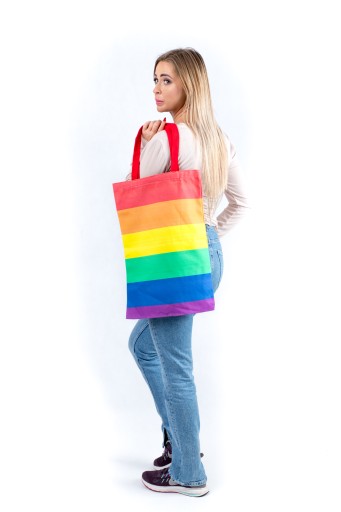 BAVLNA Dúhová PRIDE LGBT XXL TAŠKA Shopper