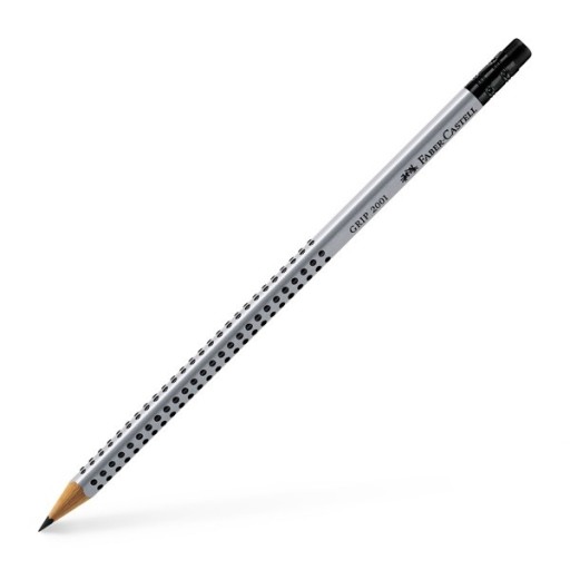 Faber-Castell GRIP 2001 ceruzka s gumou - B - šedá