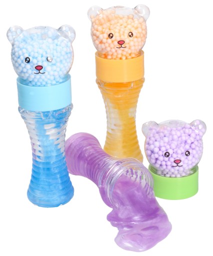 SLIME ROZTAŽNÝ PLAST S GULIČKAMI MEDVEĎ GLUTEK