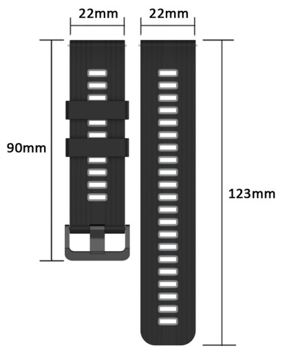 REMÍNOK 22mm UNIVERZÁLNY pre SMARTWATCH SAMSUNG HUAWEI XIAOMI