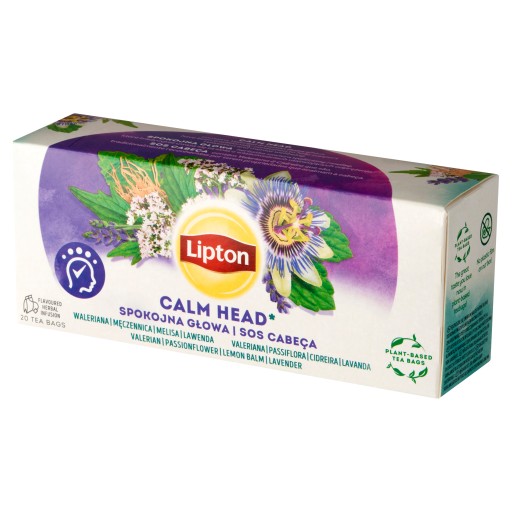 Bylinkový čaj prírodná príchuť Lipton Peaceful head 20 sáčkov 26g