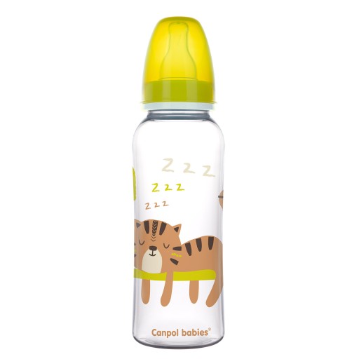 CANPOL NARROW BOTTLE 250ML cumlík 12m+ TIGER