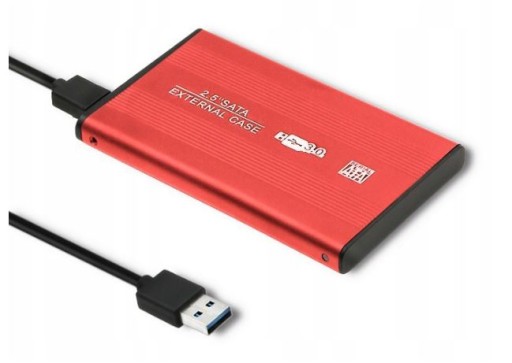 2,5'' DISK UCHOVÁVANIE SATA HDD BAY USB 3.0 ČERVENÁ