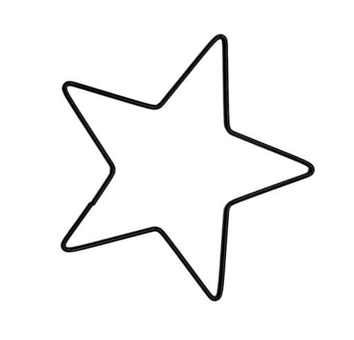 Kovová obruč na lapač snov BLACK STAR 17,5 cm