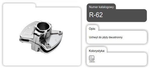 KONEKTOR OBOJSTRANNÝ DRŽIAK TAŠTIČKY PRE ROHOŽ POTRUBIE ČIERNA R-62/CZ AMIX
