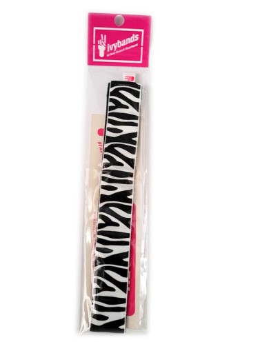 Ivybands Čelenka do vlasov ZEBRA BLACK&WHITE IV