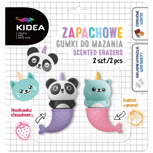 PANDA MAČKA VONNÁ GUMA 2 ks. KIDEA