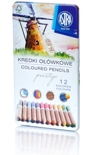 Astra PRESTIGE ceruzky 12 farieb Kovová krabička
