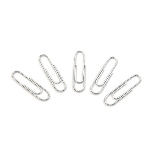 Okrúhle kancelárske klipy 25 mm 100 kusov strieborné Kancelárske výrobky x 2