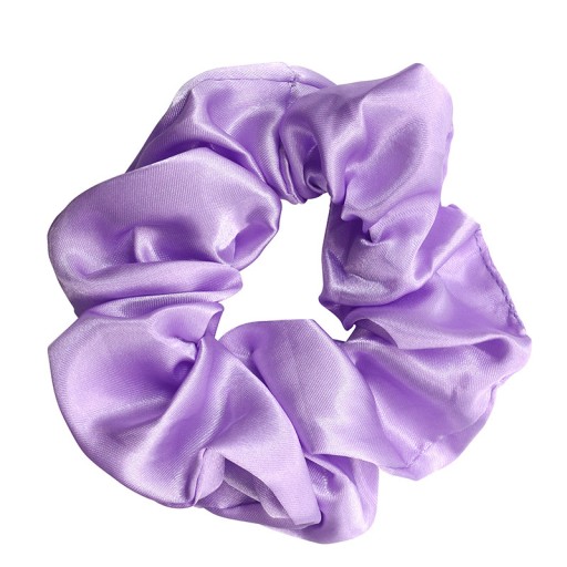 Gumičky do vlasov scrunchie, fialový satén, bez spojov, satén