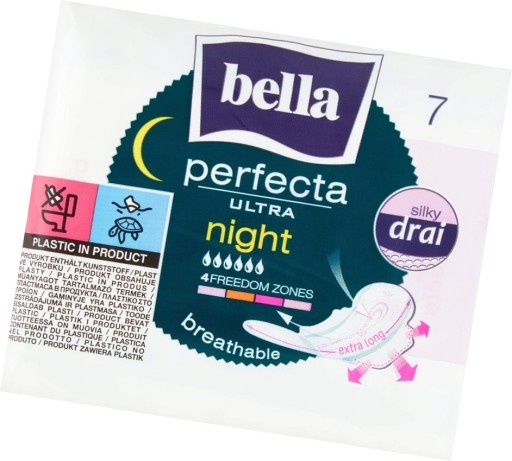 BELLA Night hygienické vložky s krídelkami, 7 kusov