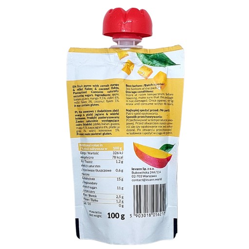 Natural Mousse & Millet flakes & Coconut flakes 100g