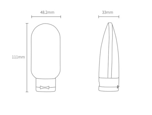 Kontajner | opakovane použiteľná cestovná fľaša | 60 ml | ŽLTÁ FARBA