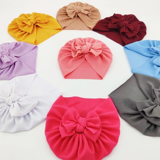 Detský turban s mašľou, dievčenská čiapočka