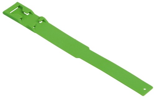 Plastový identifikačný náramok, 37 cm, zelený