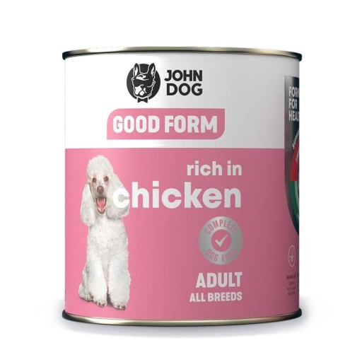 John Dog GOOD FORM DOSPELÝ BOHATÝ NA KURACIE 800g