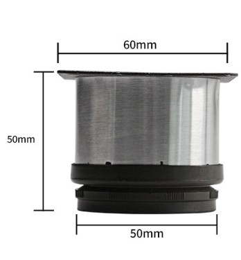 Nastaviteľná kruhová nábytková noha H-50 mm