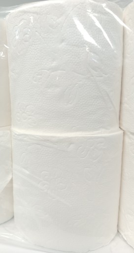 Biely neparfumovaný toaletný papier, 8 roliek