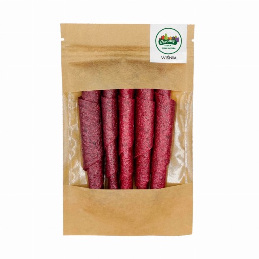 Ovocné snacky ČERŠEŇOVÉ ovocné rolky 50g zdravé ovocné trubičky