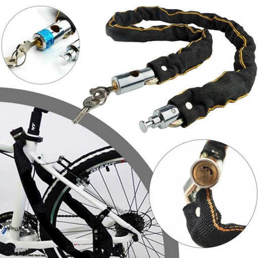 ZÁMOK NA BICYKEL ZÁMOK NA BICYKEL SILNÉ ZABEZPEČENIE REŤAZY S KĽÚČOM