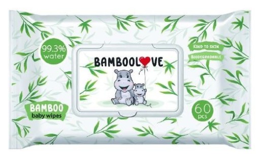 Vlhčené obrúsky BAMBOO, 60 ks