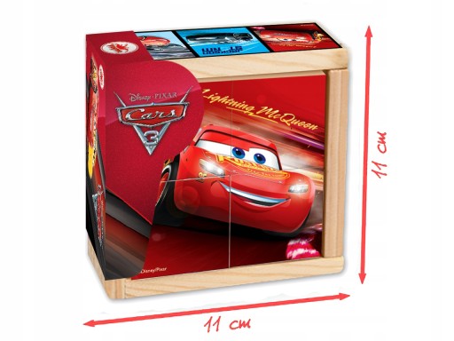 PLAYME Drevené PUZZLE kocky Disney CARS 3 CARS