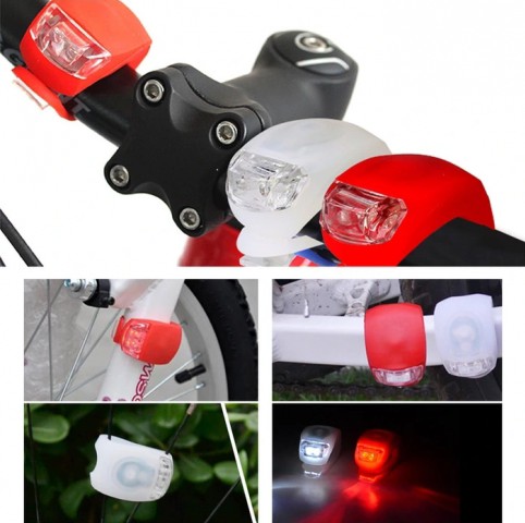 LED BICYKLOVÉ SVETLO LED PREDNÉ ZADNÉ 2 KS SADA SVETLÁ NA BICYKEL