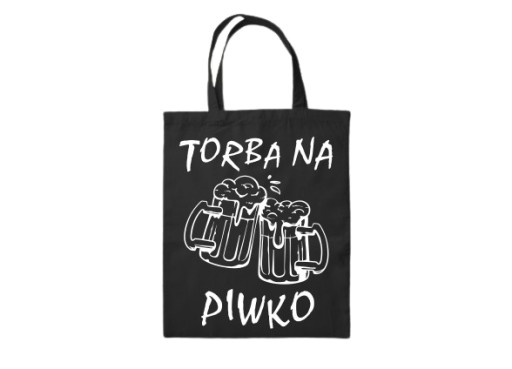 Nákupná taška Cotton Shopper s potlačou čiernej farby ako darček