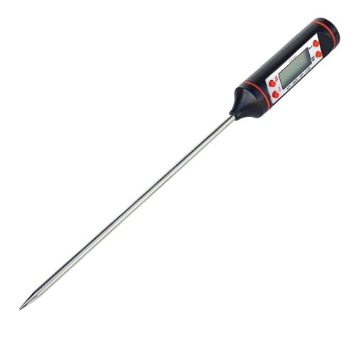 ELEKTRONICKÝ KUCHYNSKÝ TEPLOMER S DIGITÁLNOU SONDOU NA VOSK