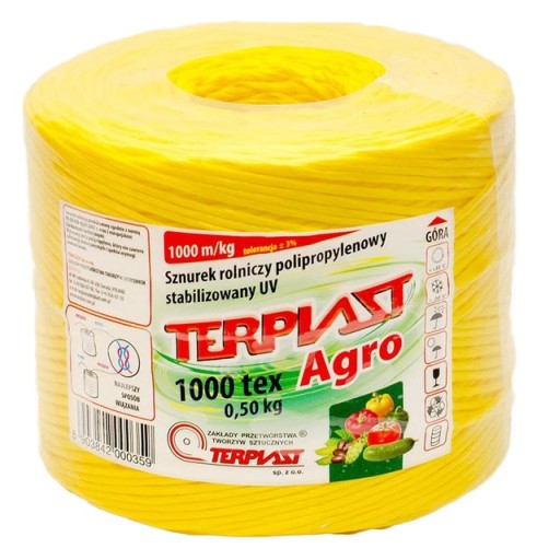 Struna TEX 1000, dĺžka 500 metrov - žltý TERPLAST