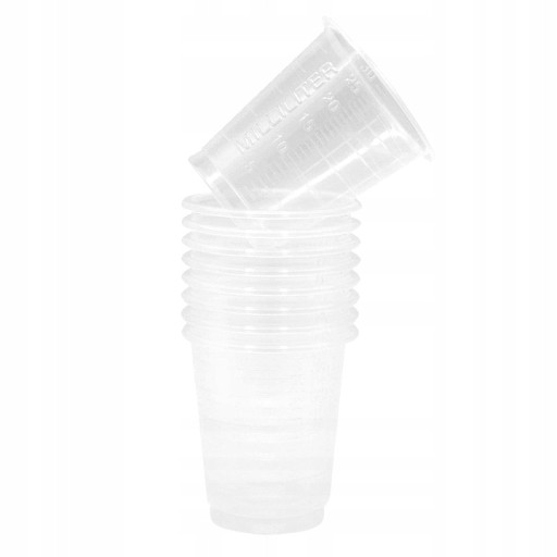 PLASTOVÉ POHÁRKY NA LIEKY VODKA S ODSTUPŇOVANÍM 30ml MALÉ HRNČKY 90 ks.