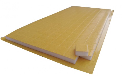 Obojstranné samolepiace penové štvorce na 3D karty, 10 mm x 10 mm, hrúbka 5 mm