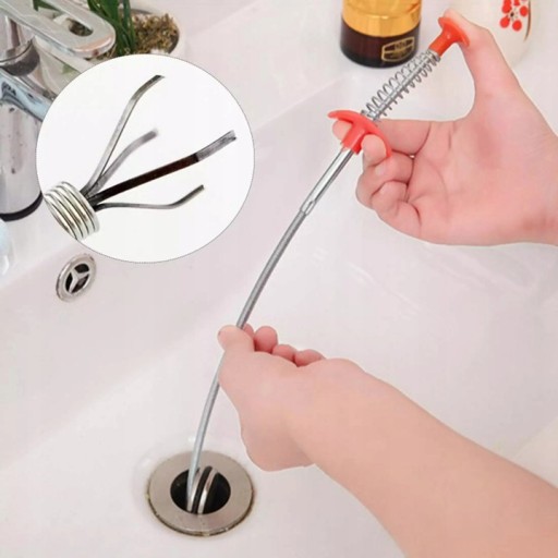 PRUŽINOVÝ FLEXIBILNÝ UCHOVÁVAČ PRE SKRUTKY A ZÁCHRANY ODVODNÉHO POTRUBIA 60 cm KOV