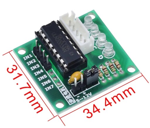 664 Krokový motor 28BYJ-48 5V + ULN2003 Arduino