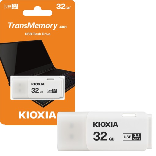 KIOXIA 32GB USB 3.0 kľúč Hayabusa U301 WHITE