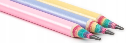 Tradičná školská ceruzka Rainbow HB na kreslenie 3 kusov Kidea