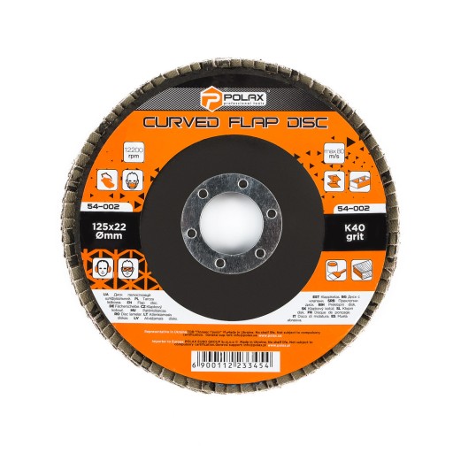 Brúsny lamelový kotúč na brúsenie 125 Х 22 mm P40 Polax