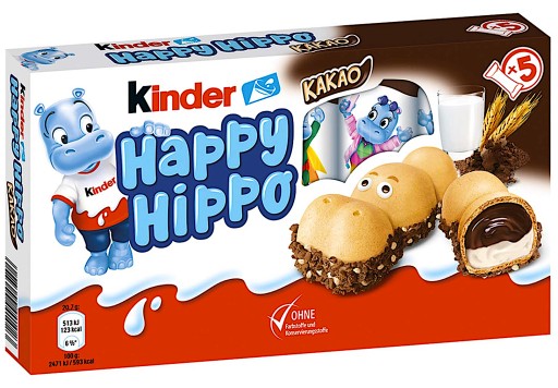 1x103,5g KINDER Happy Hippo sušienka UK