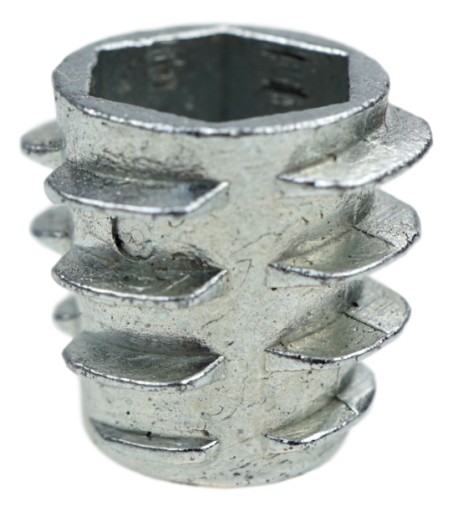 Zásuvka 10x M5x13 mm, oceľová vložka skrutkovaná do dreva