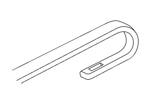 SILBAK STIERAČ STIERAČA 55 CM 550 mm PLOCHÝ HÁK MONTÁŽNY HÁK