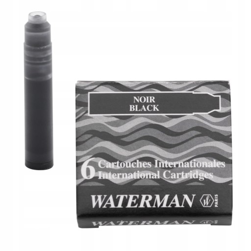 NÁPLŇKY PER WATERMAN 6 KS, SILNÁ ČIERNA