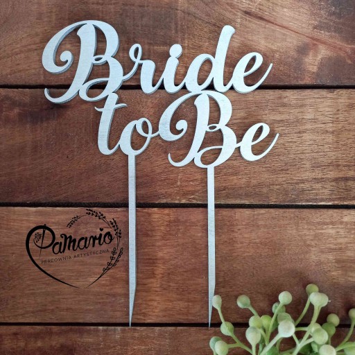 Bride to Be Wedding Bride Topper Preglejka Silver