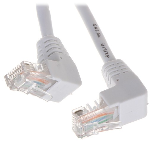 LAN UTP sieťový kábel Cat 5e zástrčka 2x Uhlový 2 m